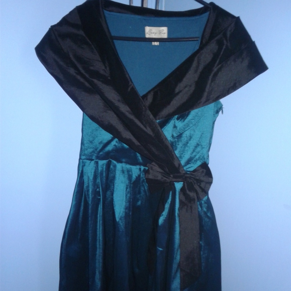Lindy bop special occasion dress teal blue 12